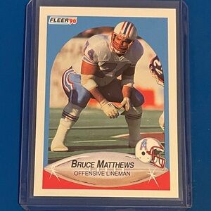 Bruce Matthews #131 1990 Fleer Football Trading Card